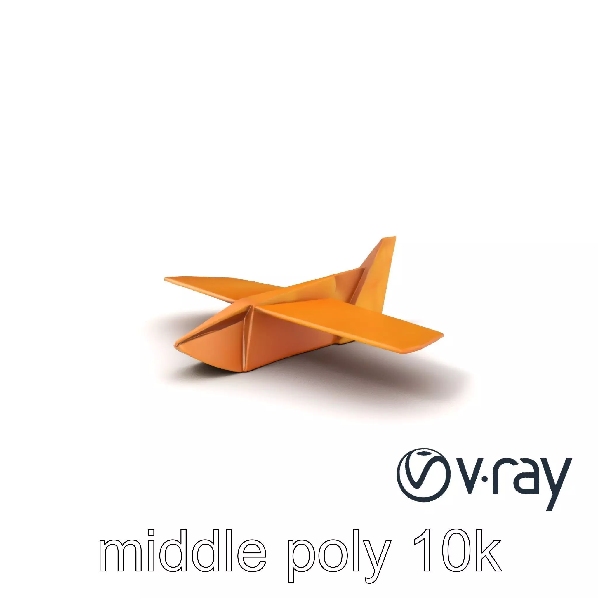 Simple Paper Airplane Folded Design model pack Low-poly 3D model_0