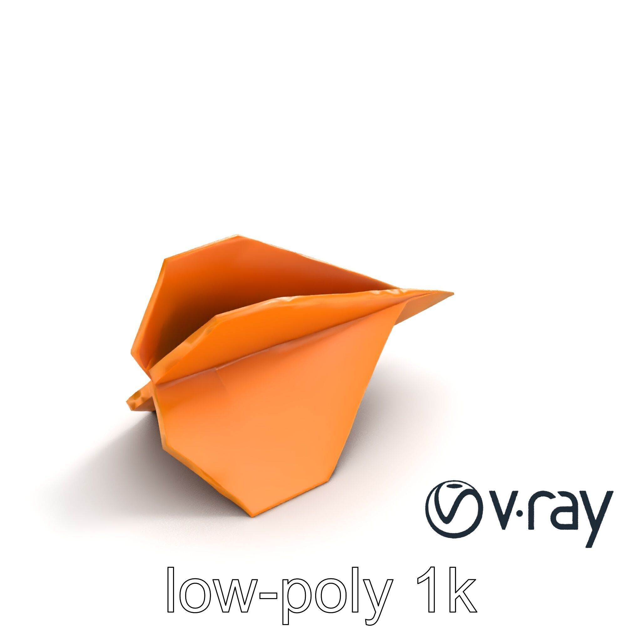 Simple Paper Airplane Folded Design model pack Low-poly 3D model_8