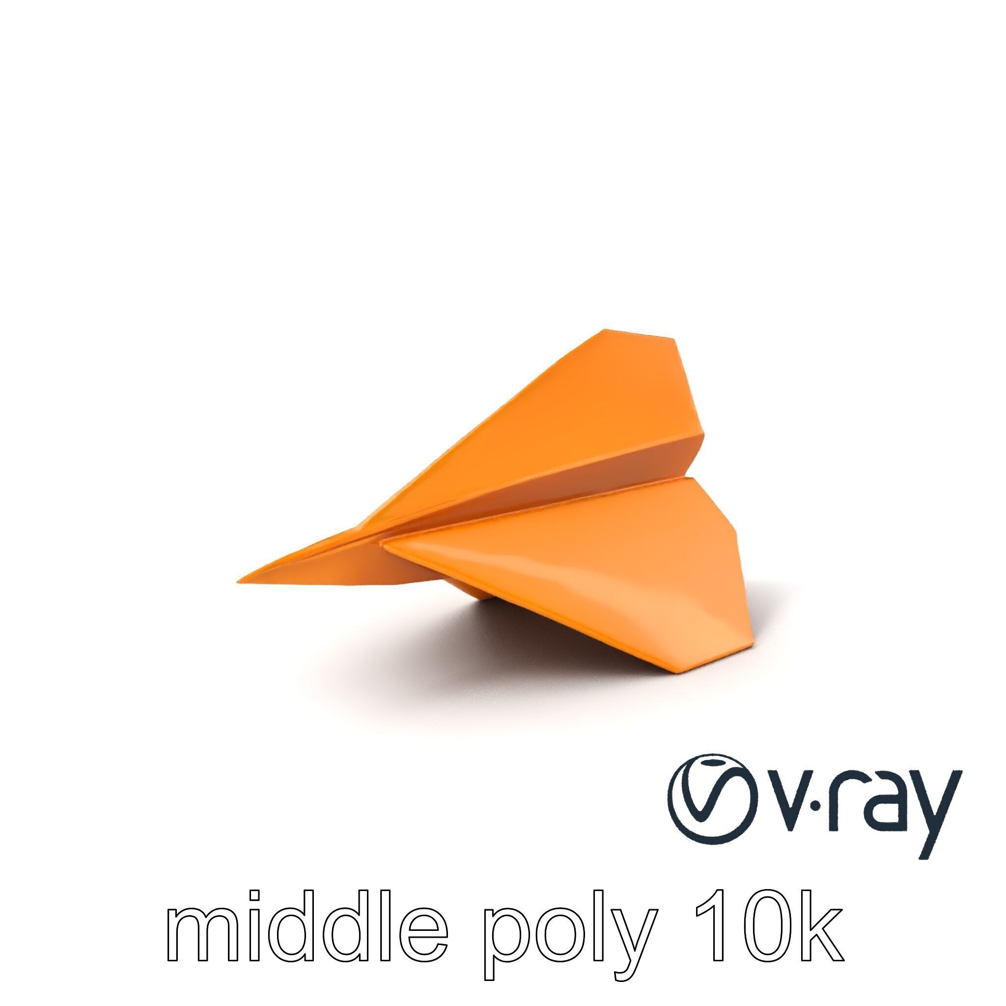Simple Paper Airplane Folded Design model pack Low-poly 3D model_4
