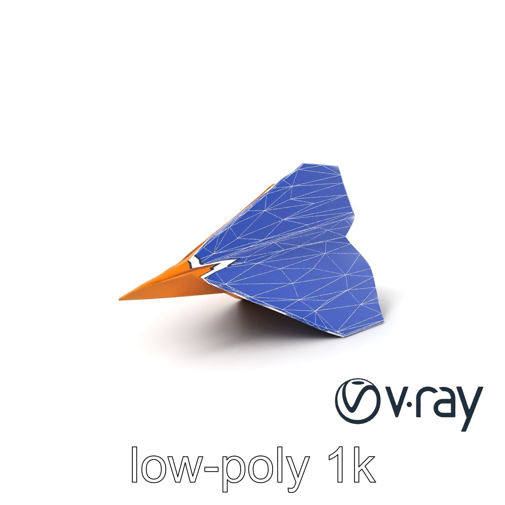 Simple Paper Airplane Folded Design model pack Low-poly 3D model_21