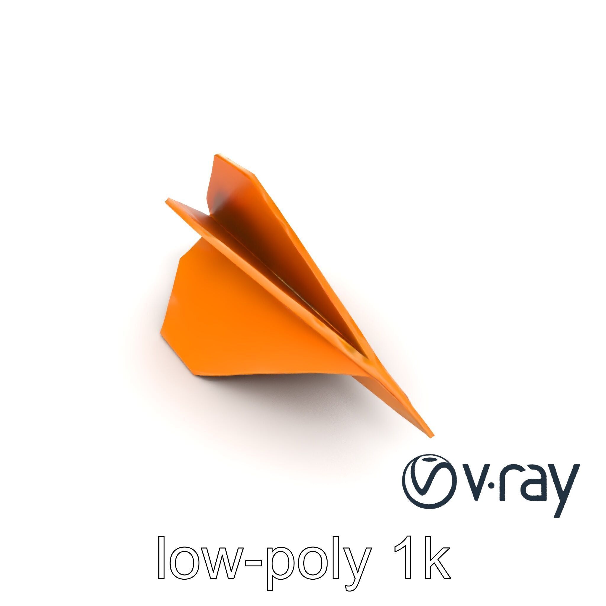 Simple Paper Airplane Folded Design model pack Low-poly 3D model_11