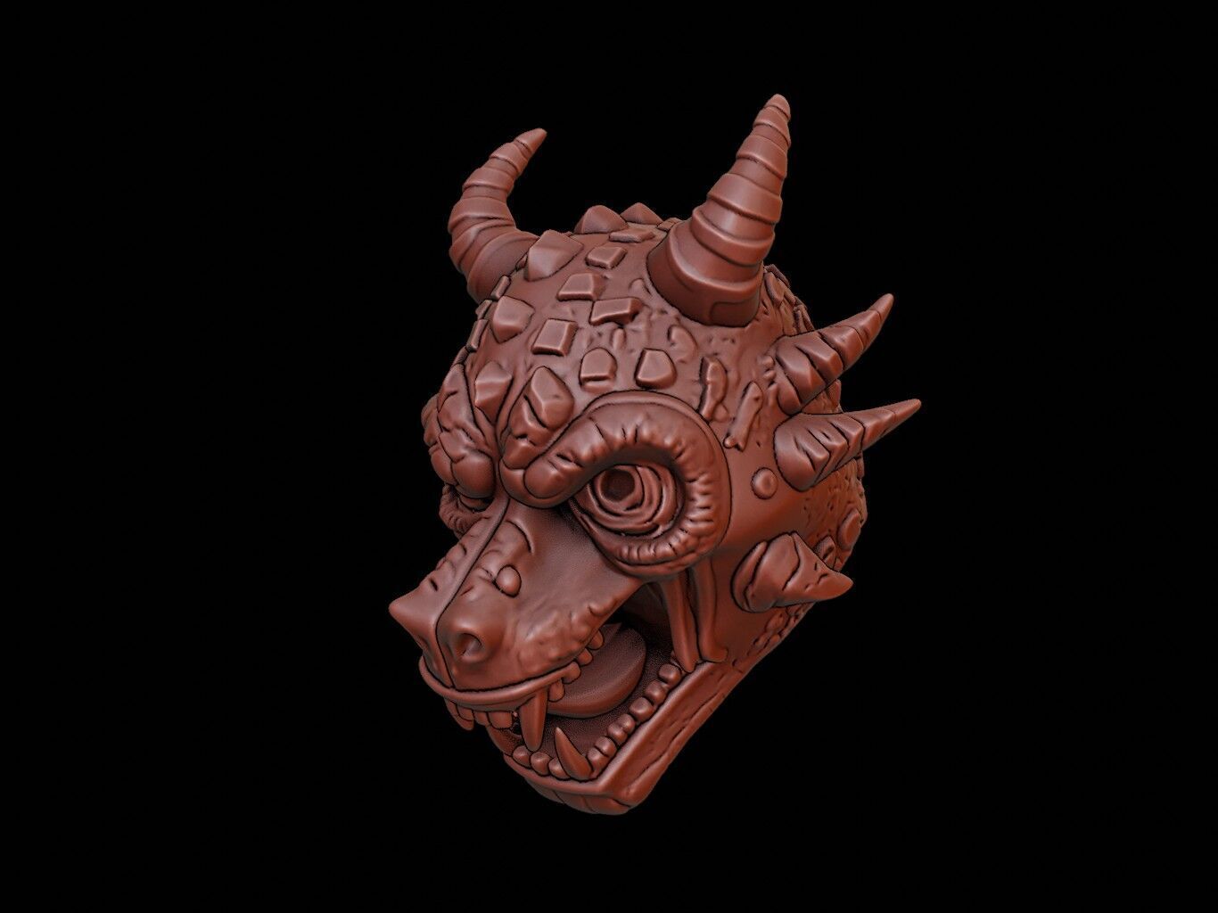 Cyber Beast Mask 3d Printing 3D print model_2