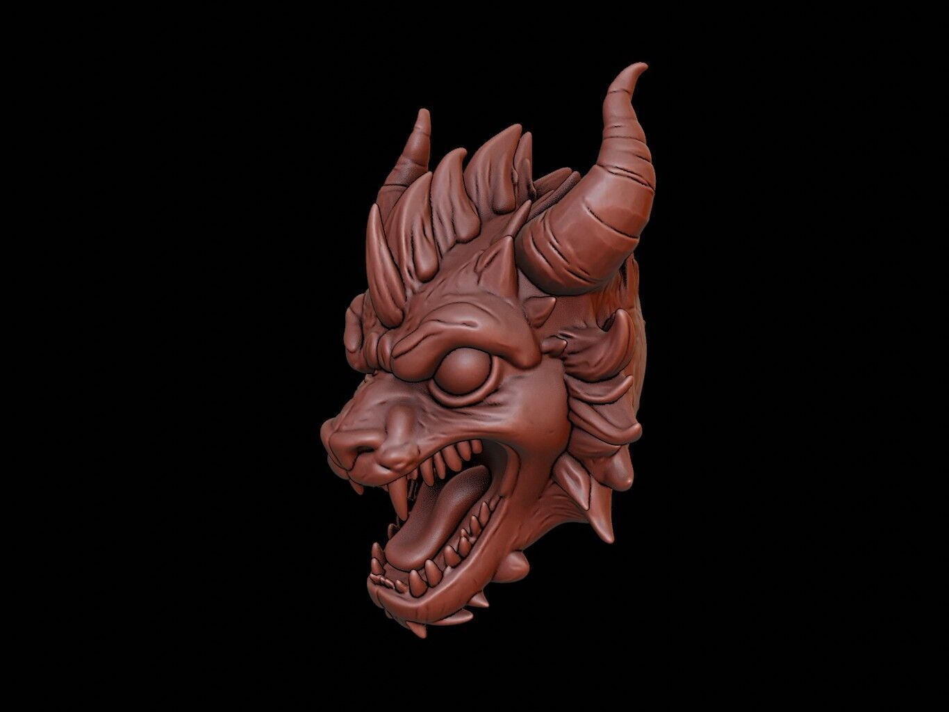 Cyber Beast Mask 3d Printing 3D print model_2