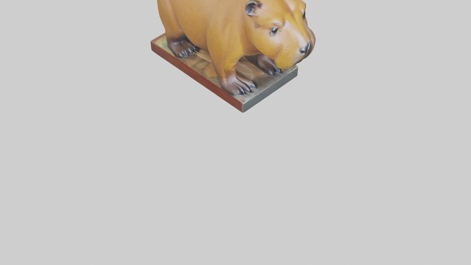 Capybara statue model Low-poly 3D model_6