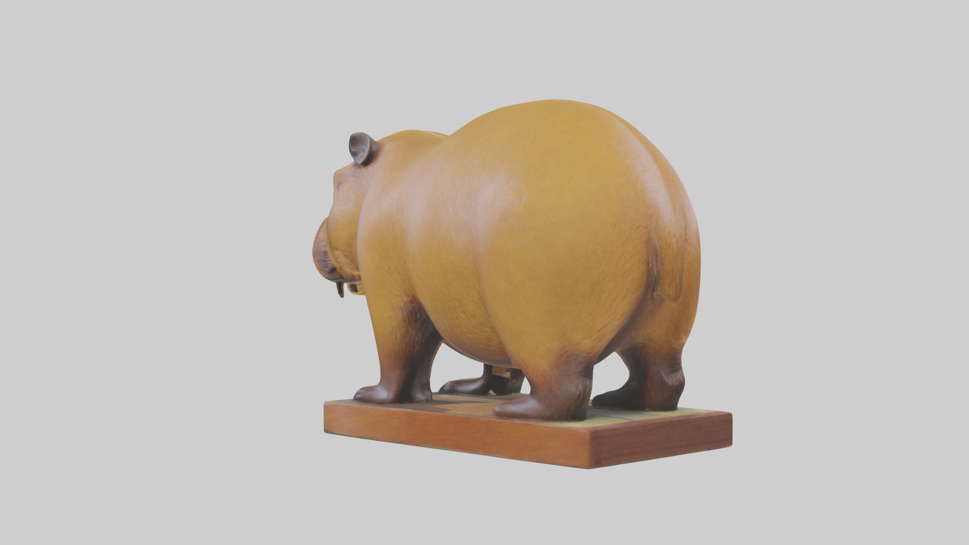 Capybara statue model Low-poly 3D model_1