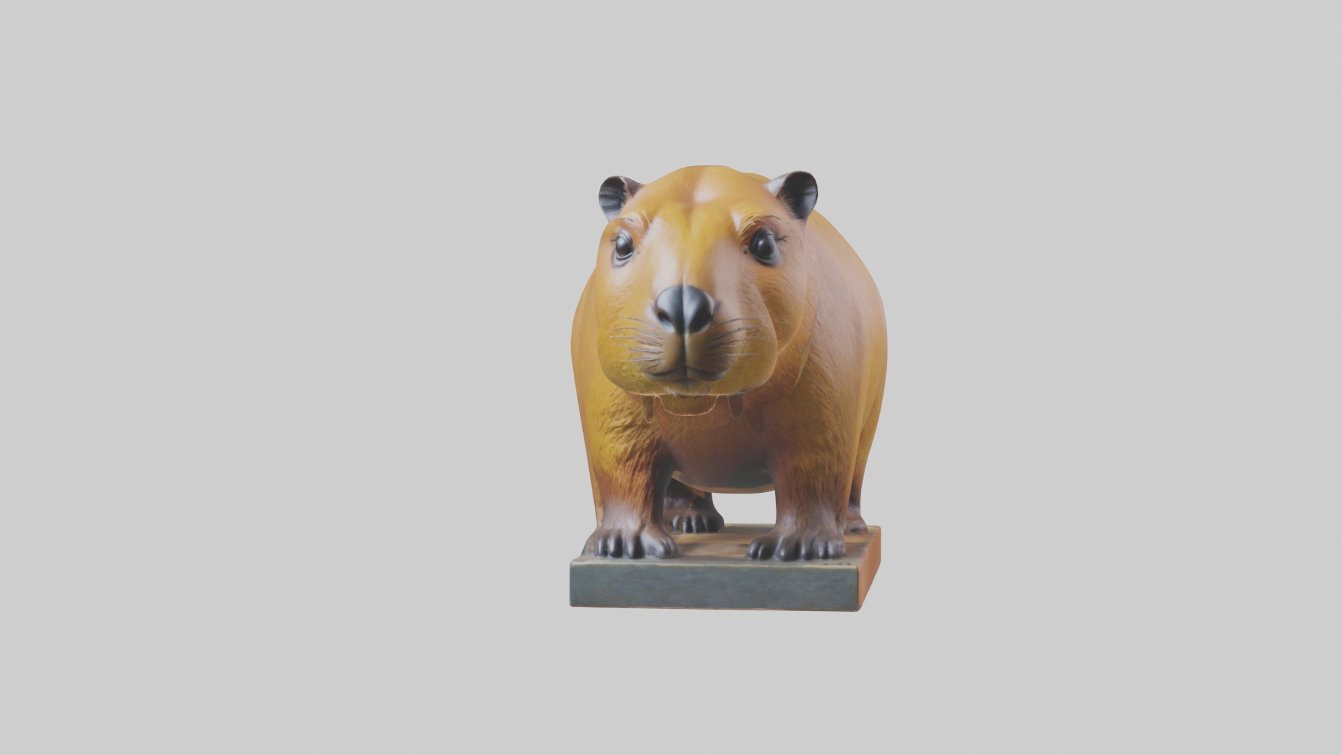 Capybara statue model Low-poly 3D model_15