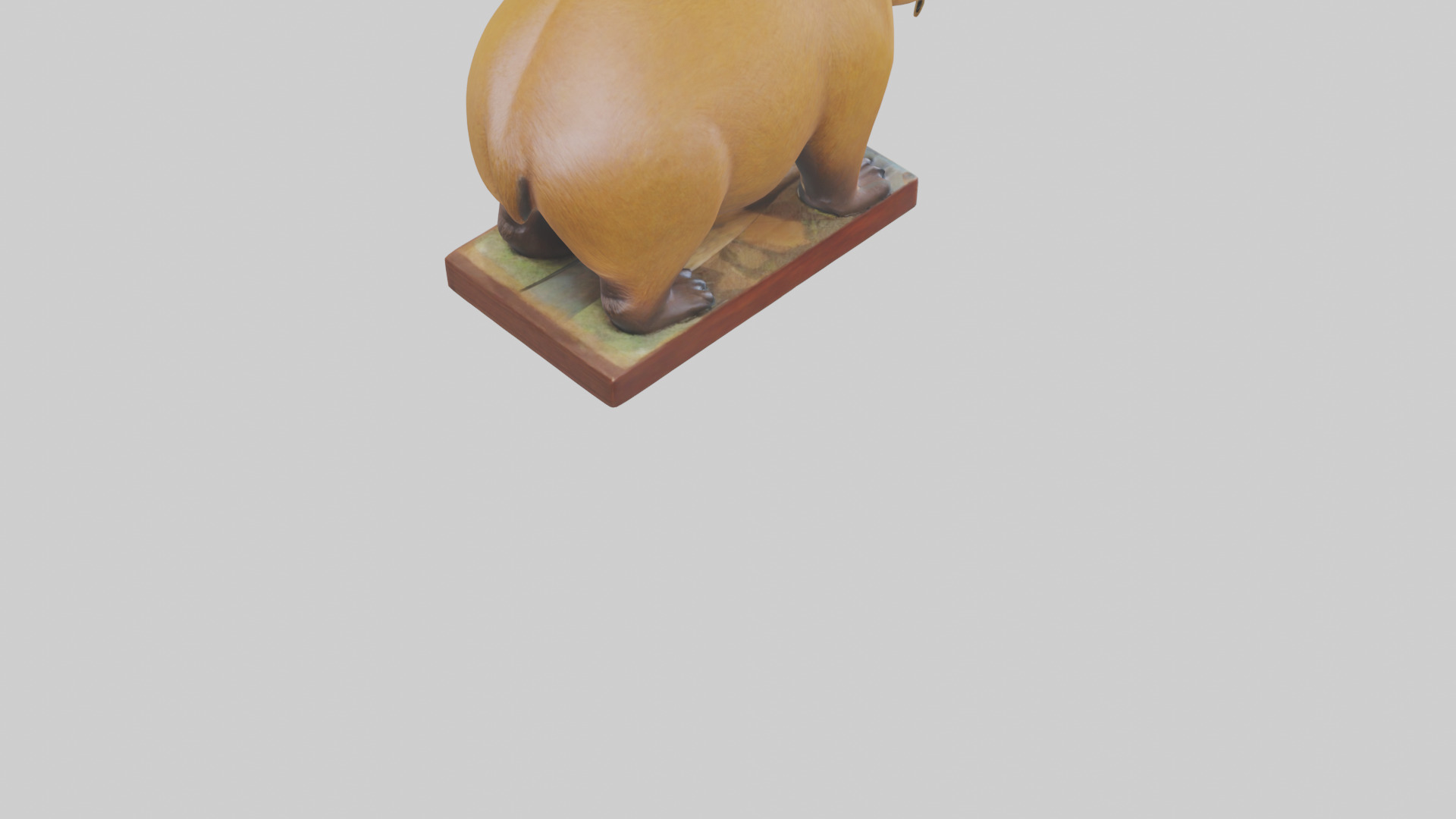 Capybara statue model Low-poly 3D model_4