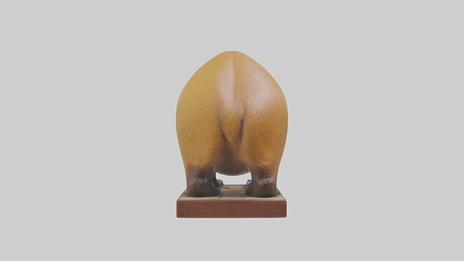 Capybara statue model Low-poly 3D model
