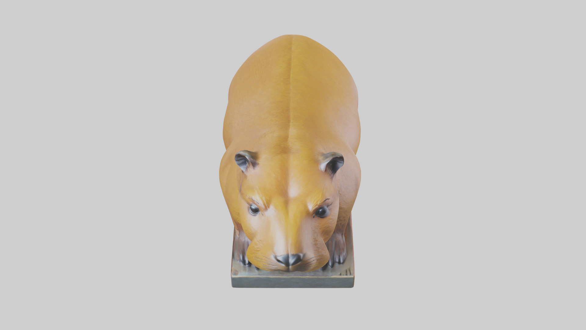 Capybara statue model Low-poly 3D model_26