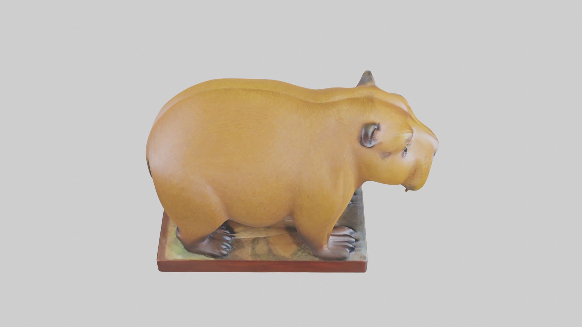 Capybara statue model Low-poly 3D model_28
