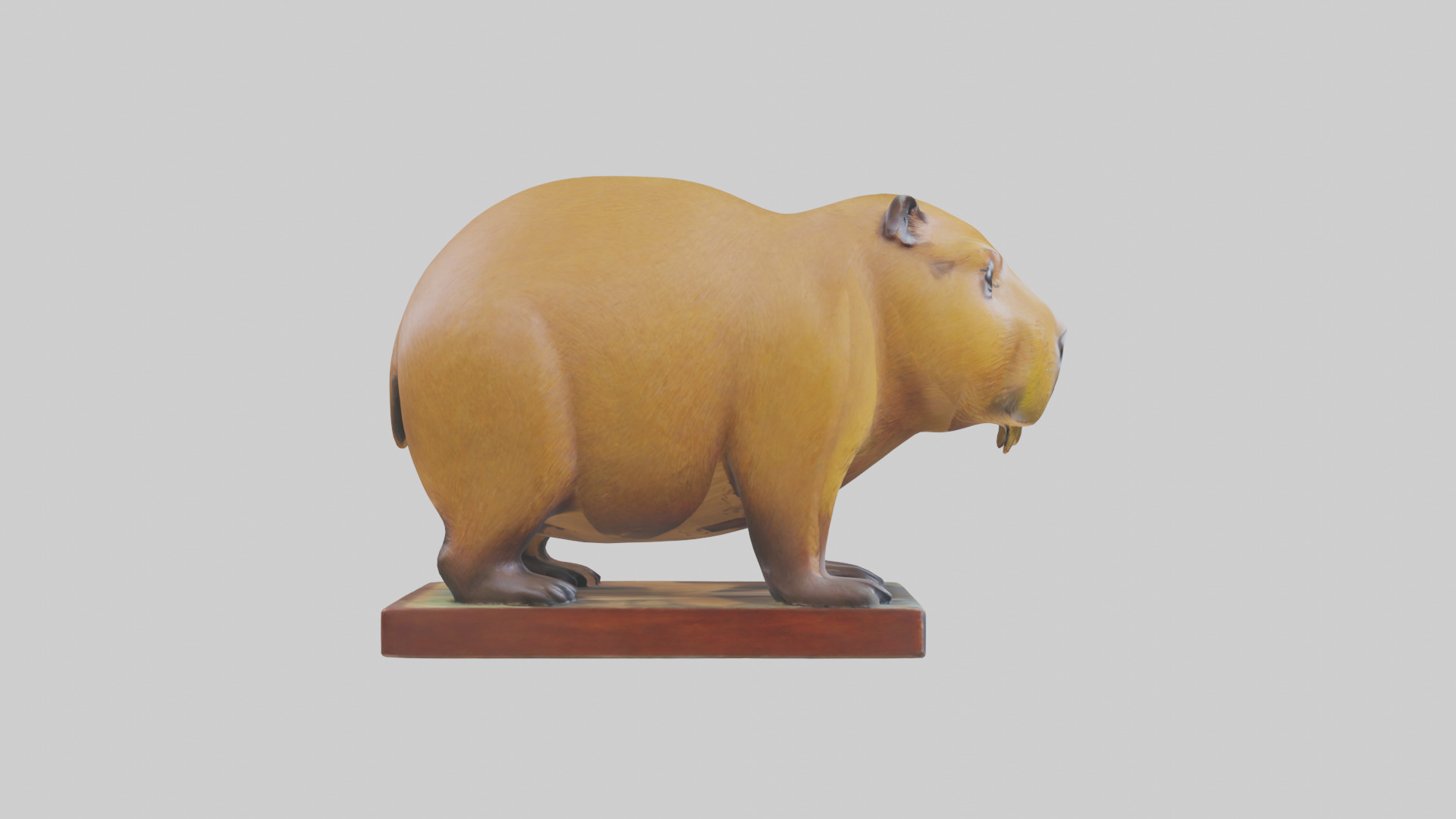 Capybara statue model Low-poly 3D model_23
