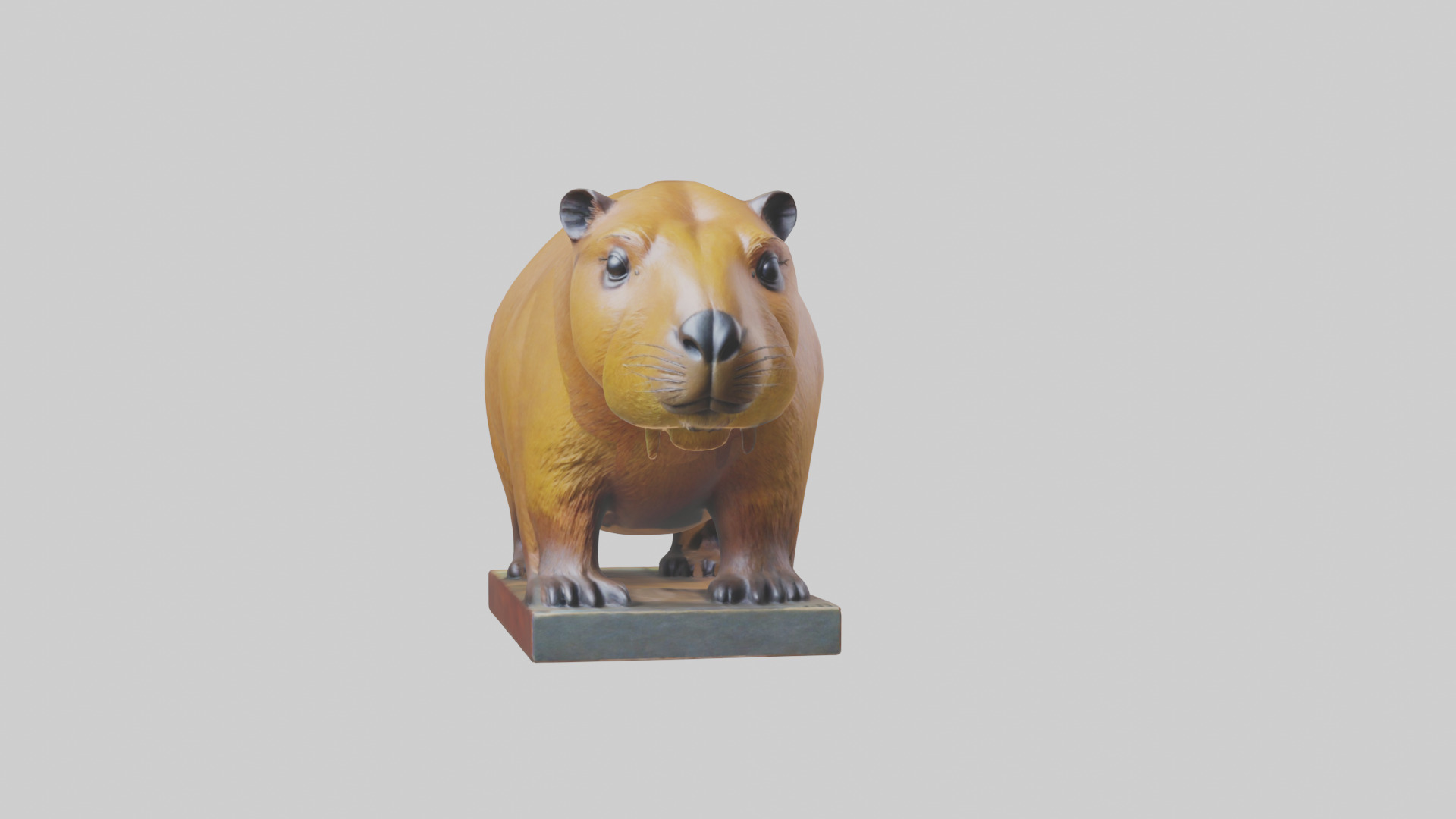 Capybara statue model Low-poly 3D model_18