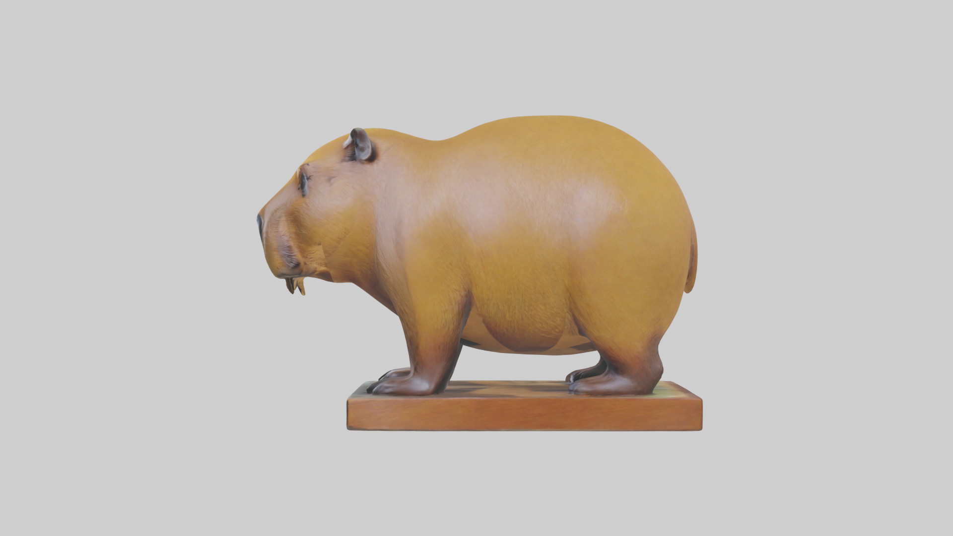 Capybara statue model Low-poly 3D model_22
