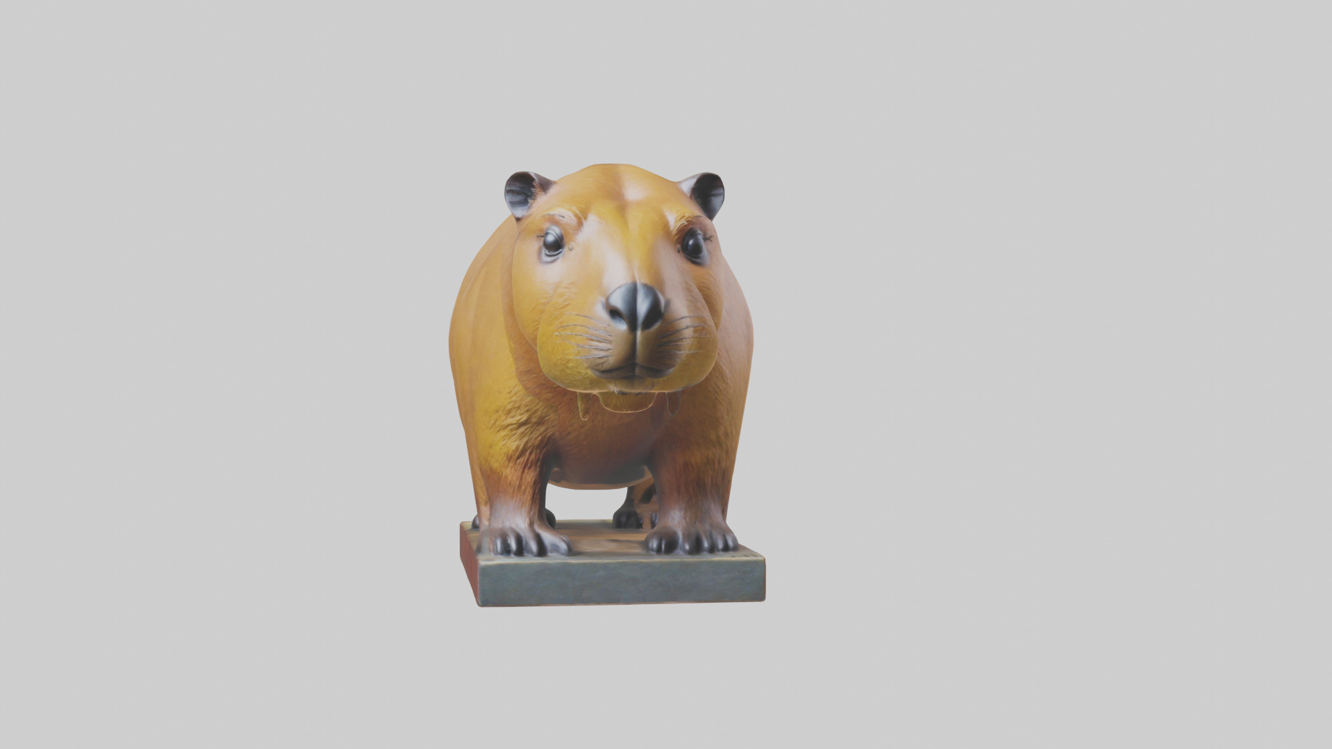 Capybara statue model Low-poly 3D model_20