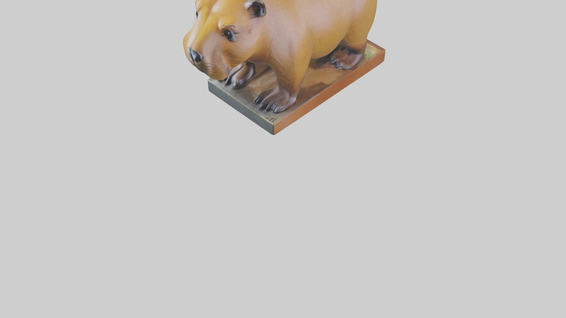 Capybara statue model Low-poly 3D model_5