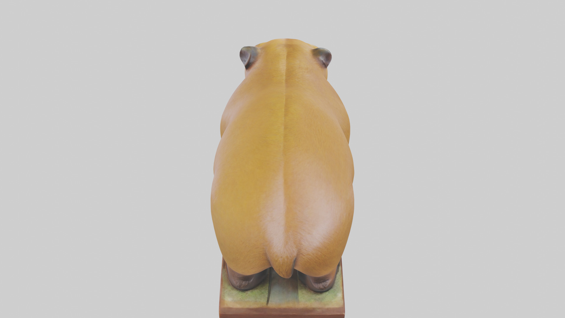 Capybara statue model Low-poly 3D model_25