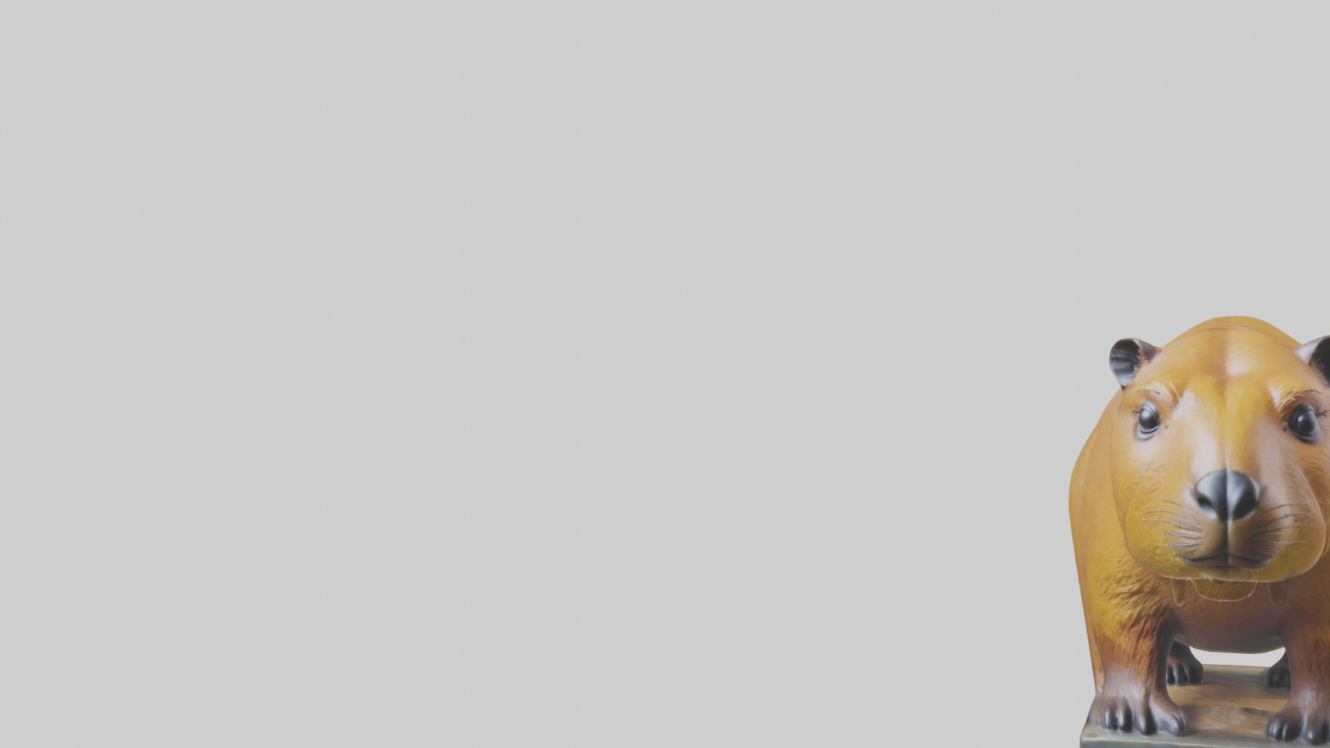 Capybara statue model Low-poly 3D model_21