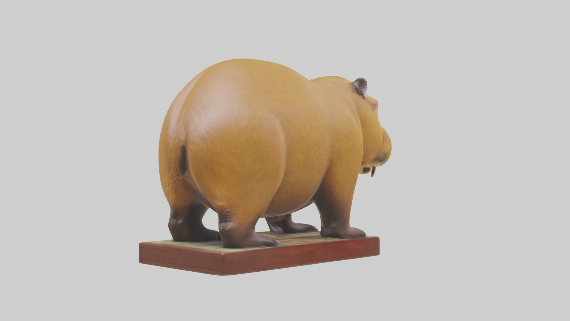 Capybara statue model Low-poly 3D model_2