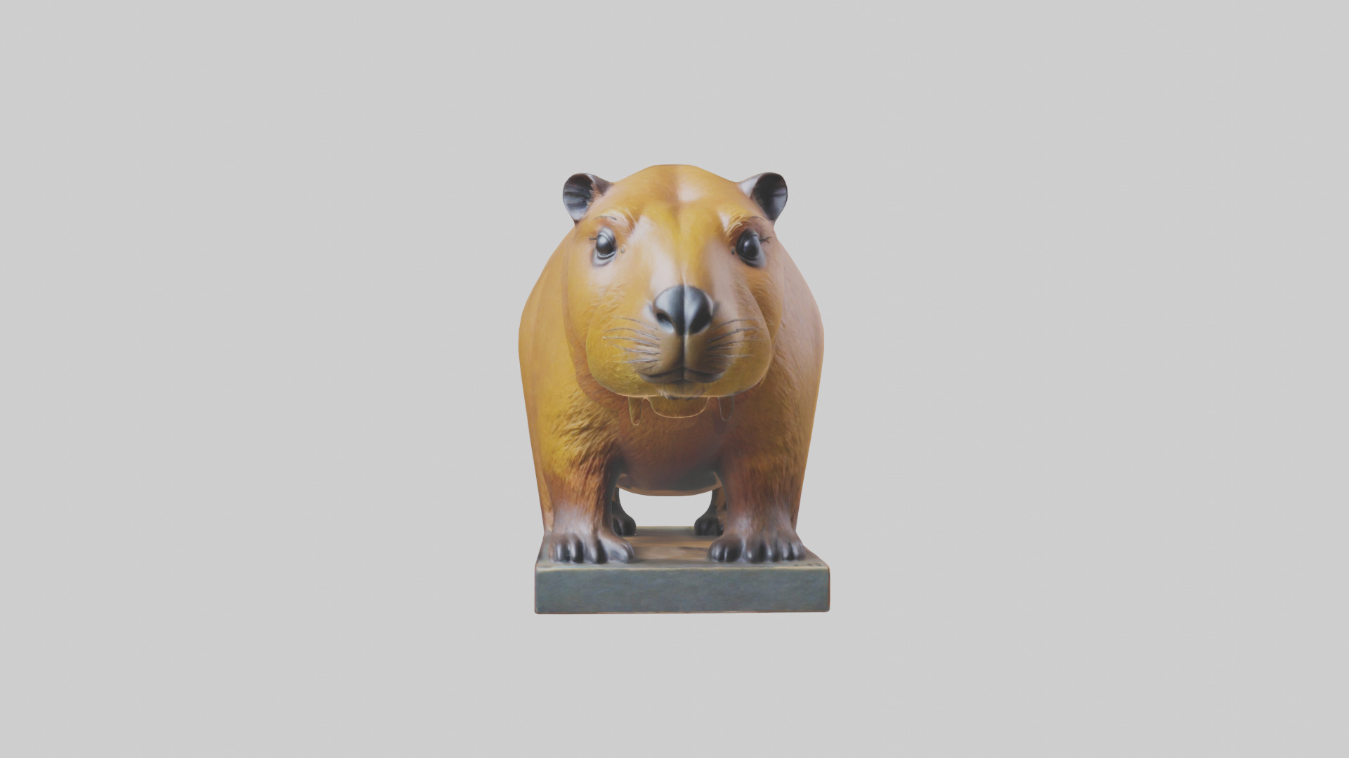Capybara statue model Low-poly 3D model_19