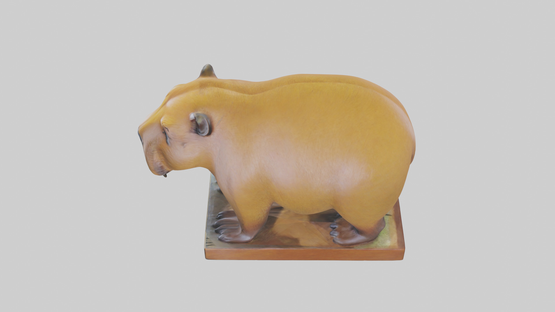 Capybara statue model Low-poly 3D model_27