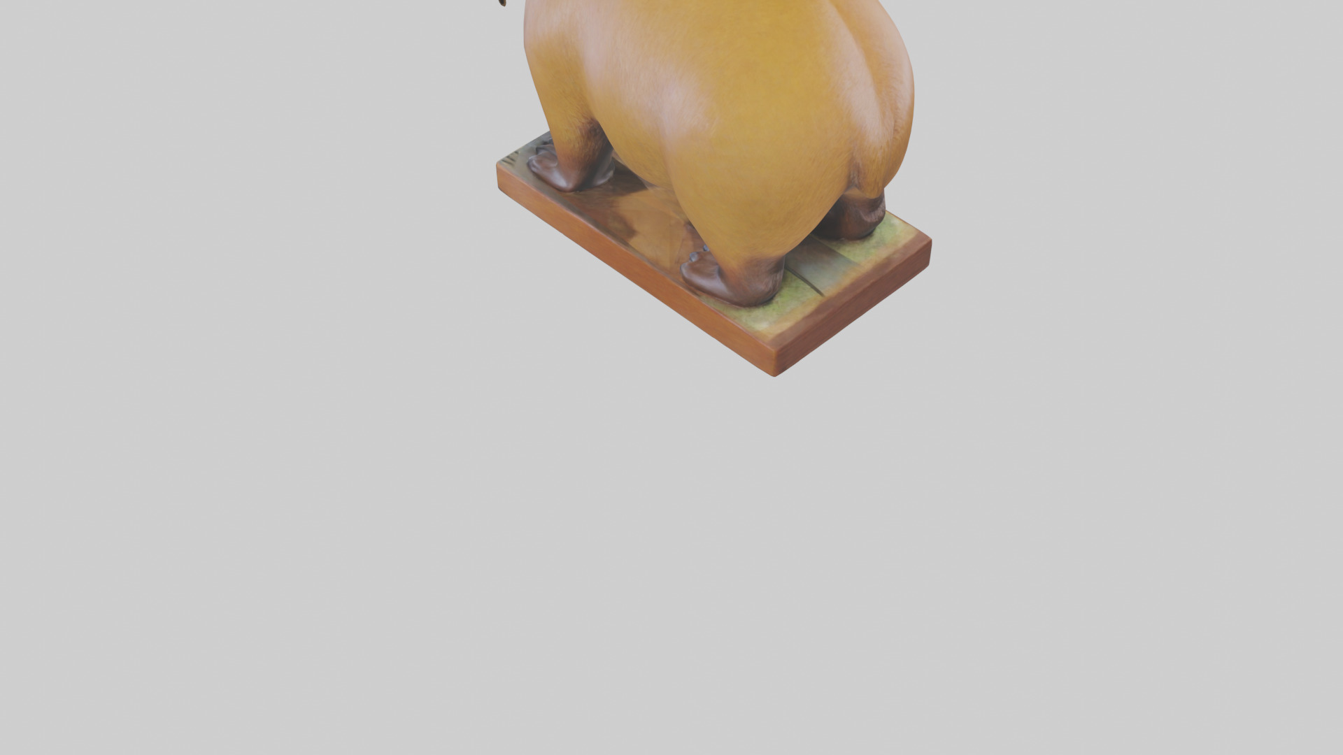 Capybara statue model Low-poly 3D model_3