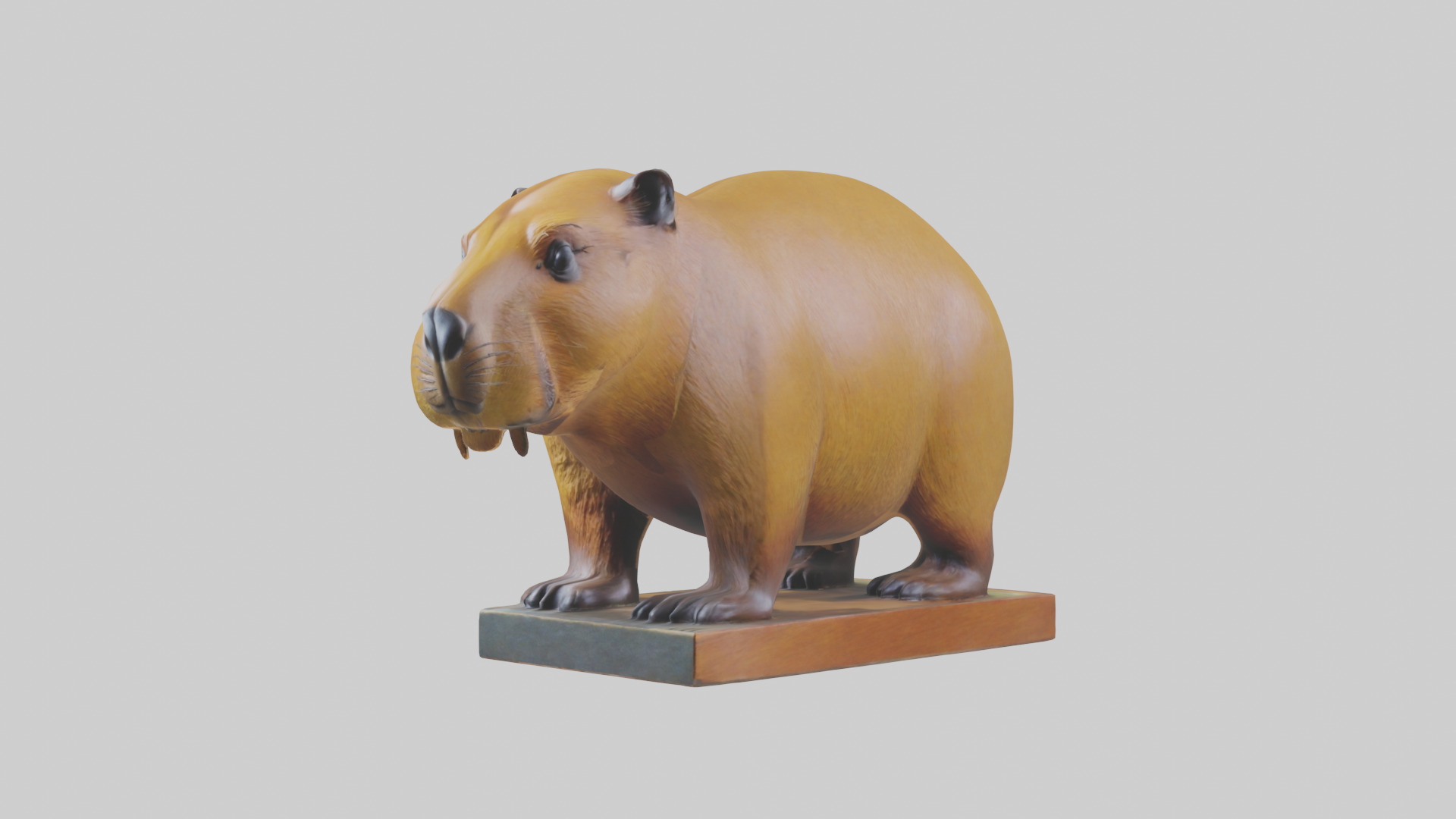 Capybara statue model Low-poly 3D model_8