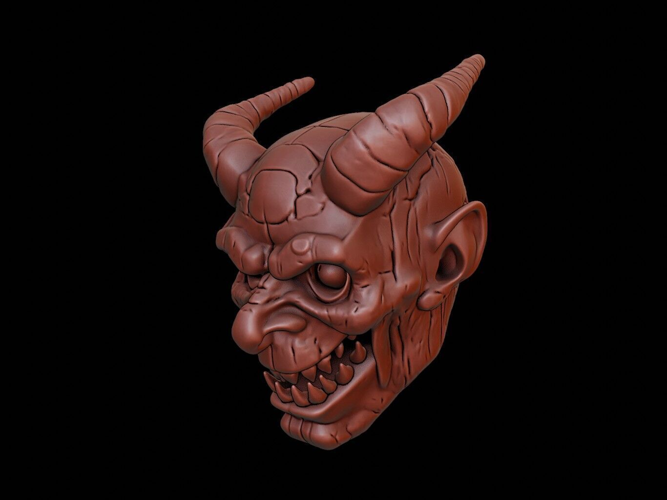 Cyber Demon Mask 3d Printing 3D print model_2