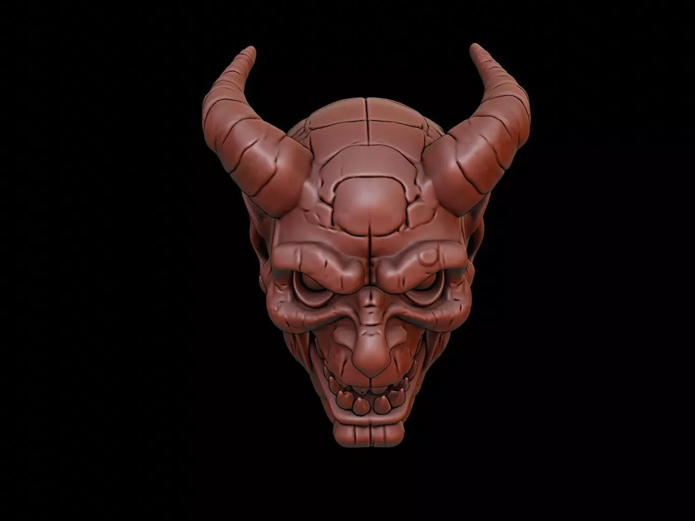 Cyber Demon Mask 3d Printing 3D print model_0