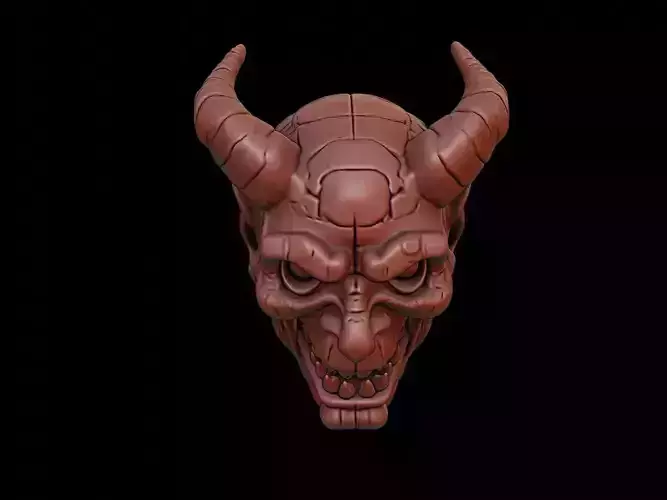 Cyber Demon Mask 3d Printing