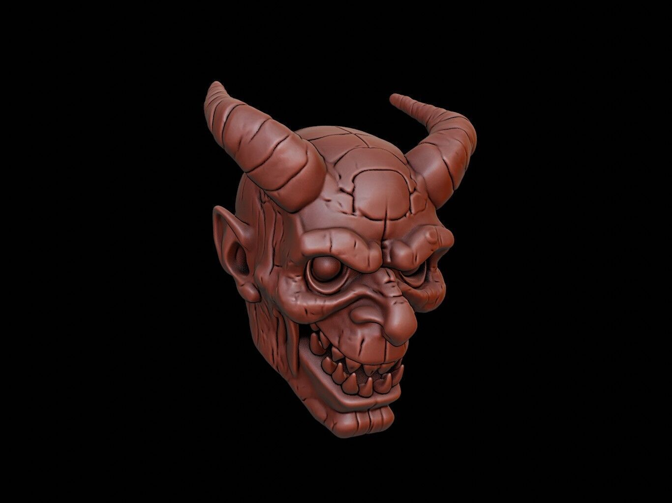 Cyber Demon Mask 3d Printing 3D print model_1
