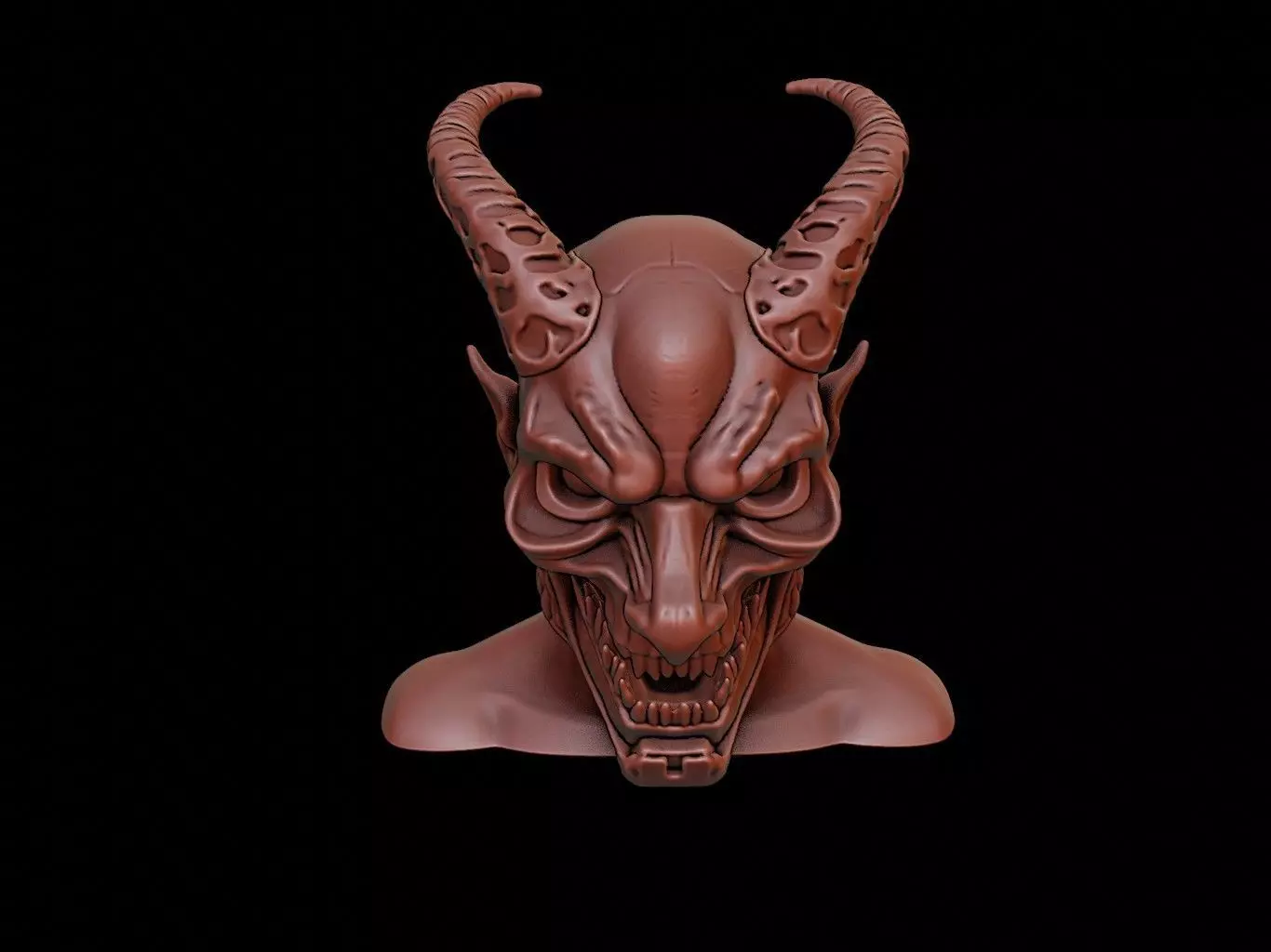 Cyber Demon Mask 3d Printing 3D print model_0