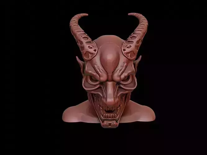 Cyber Demon Mask 3d Printing