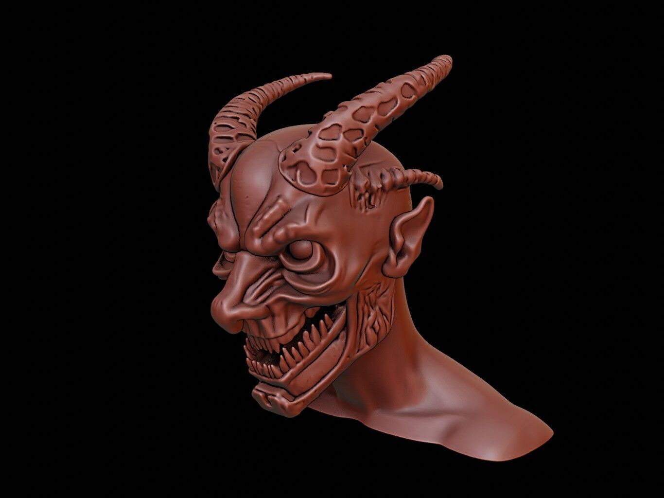 Cyber Demon Mask 3d Printing 3D print model_2