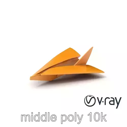 Origami Airplane Natural Design model pack Low-poly 3D model
