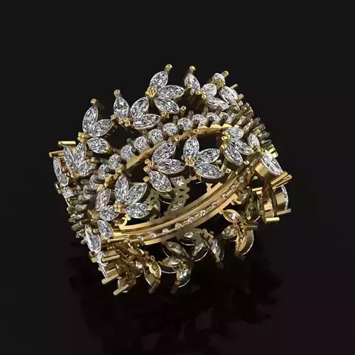 Engagment Diamond Ring 3D print model