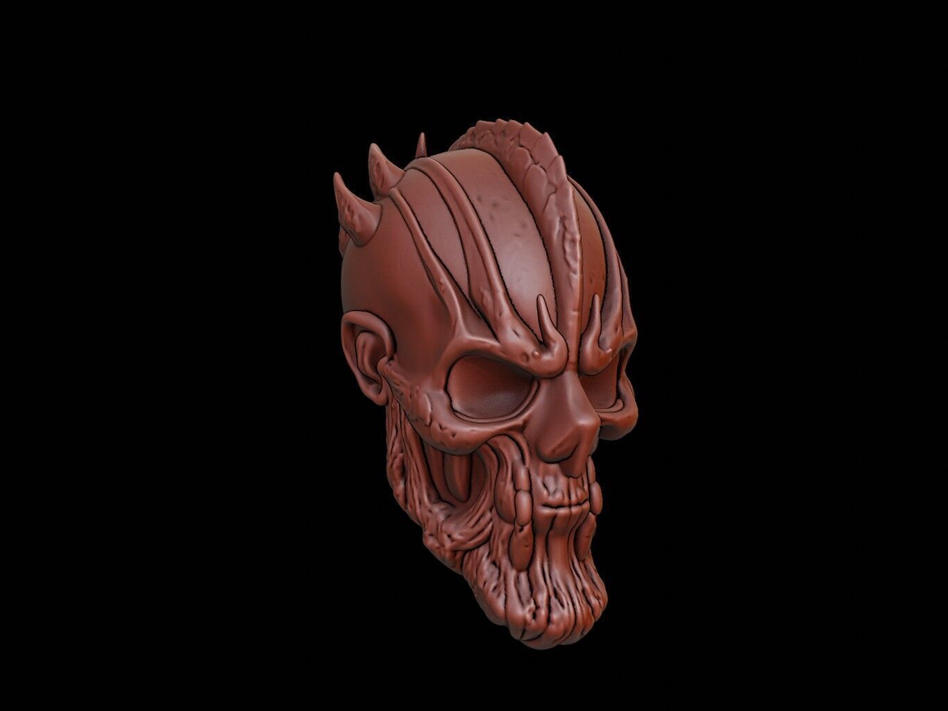 Dark Wizard Mask 3d Printing 3D print model_1