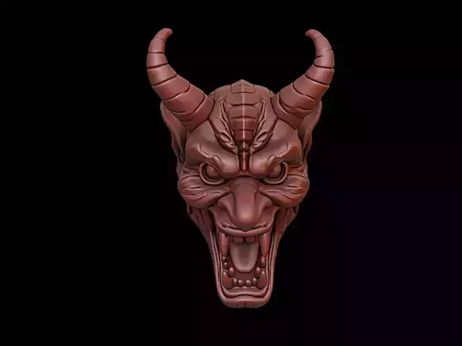 Demon Mask 3d Printing