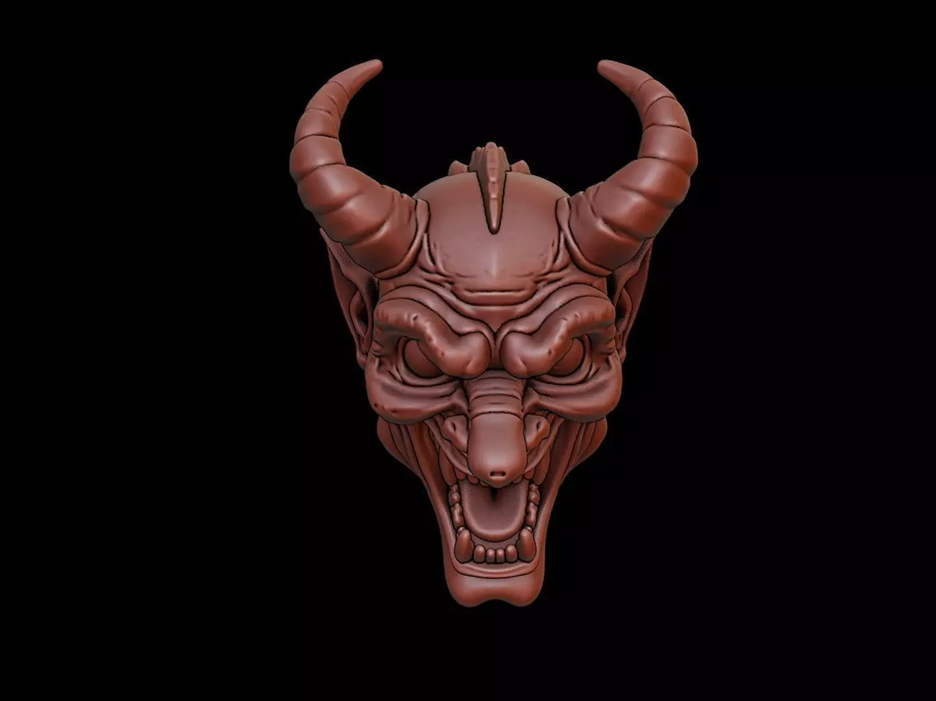 Demon Mask 3d Printing 3D print model_0