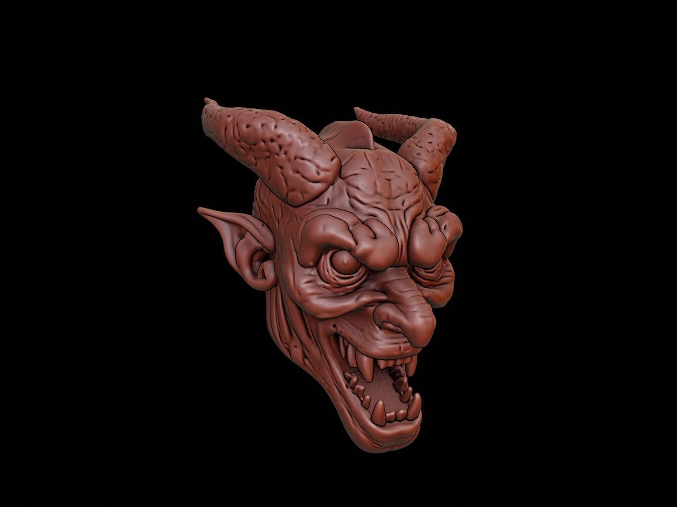 Demon Mask 3d Printing 3D print model_1