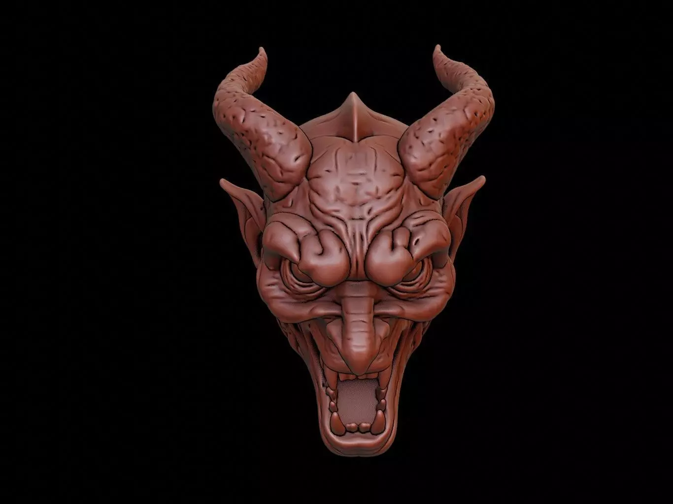 Demon Mask 3d Printing 3D print model_0