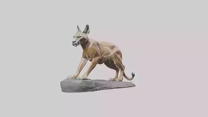 Caracal statue model