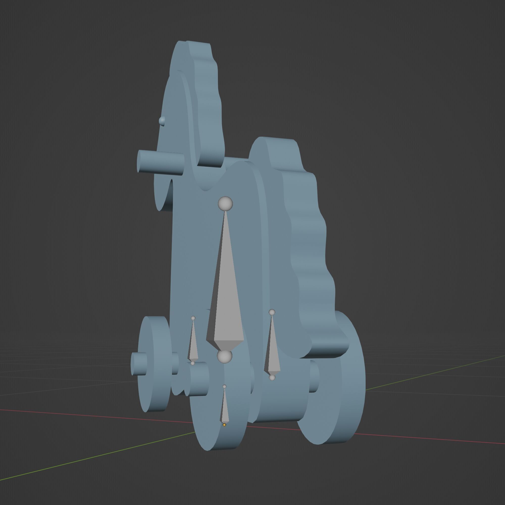 Vintage Wooden Toy Horse Low-poly 3D model_10