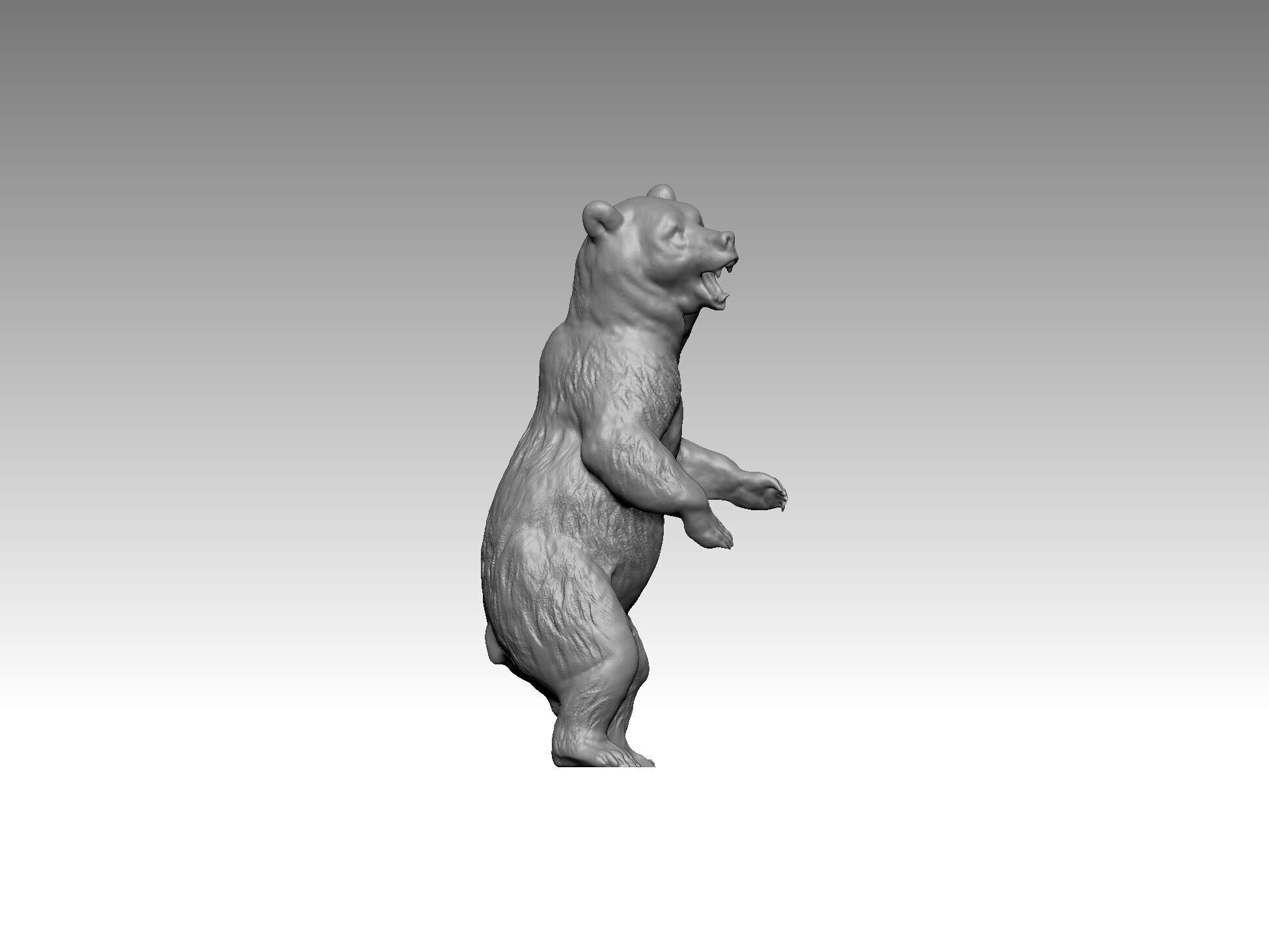 bear statue animal 3D print model_6