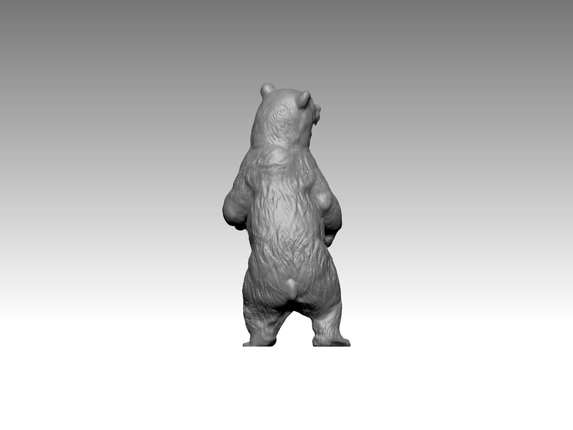 bear statue animal 3D print model_5