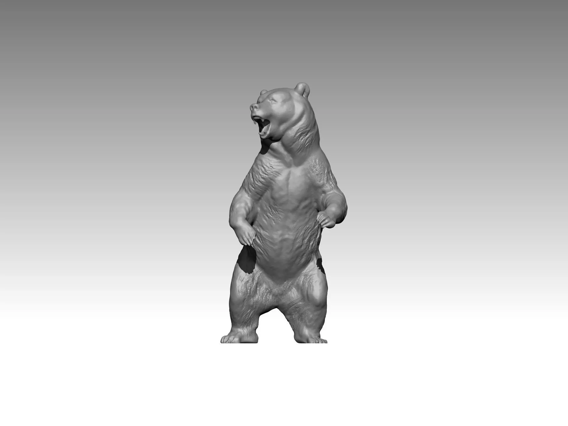 bear statue animal 3D print model_0