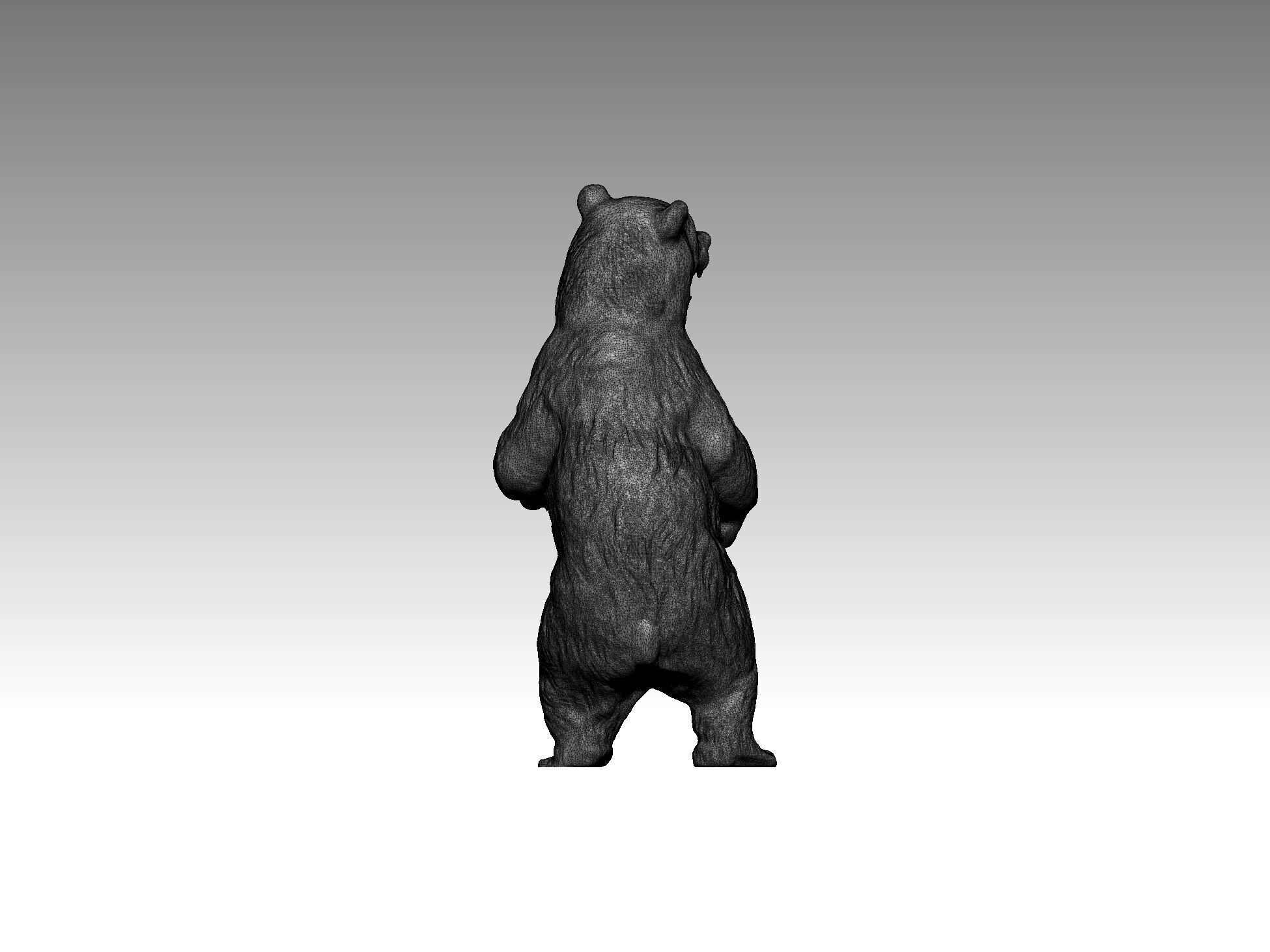 bear statue animal 3D print model_1