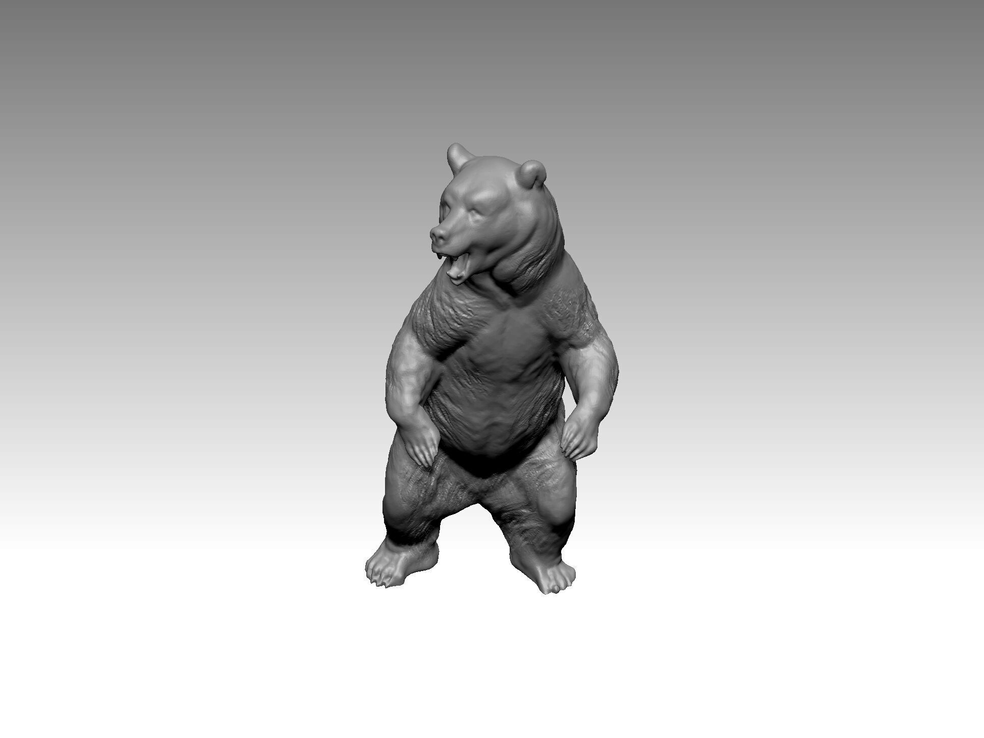 bear statue animal 3D print model_2