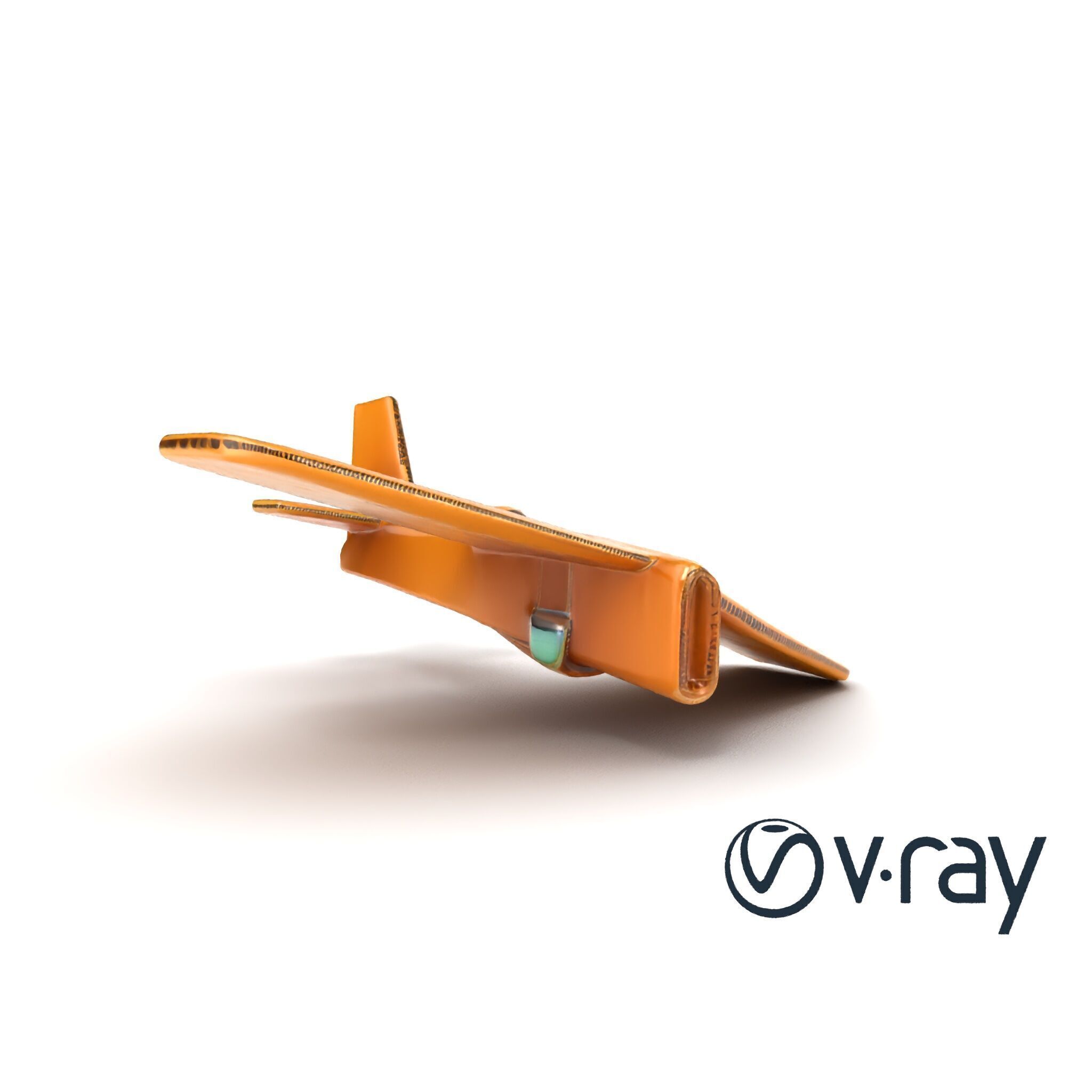 Cardboard Toy Plane Rustic Model Pack Low-poly 3D model_28