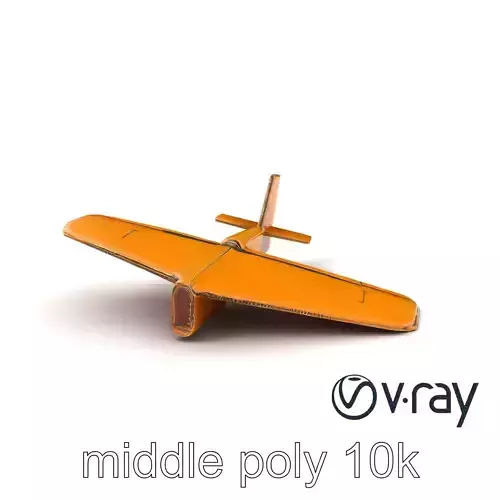 Cardboard Toy Plane Rustic Model Pack
