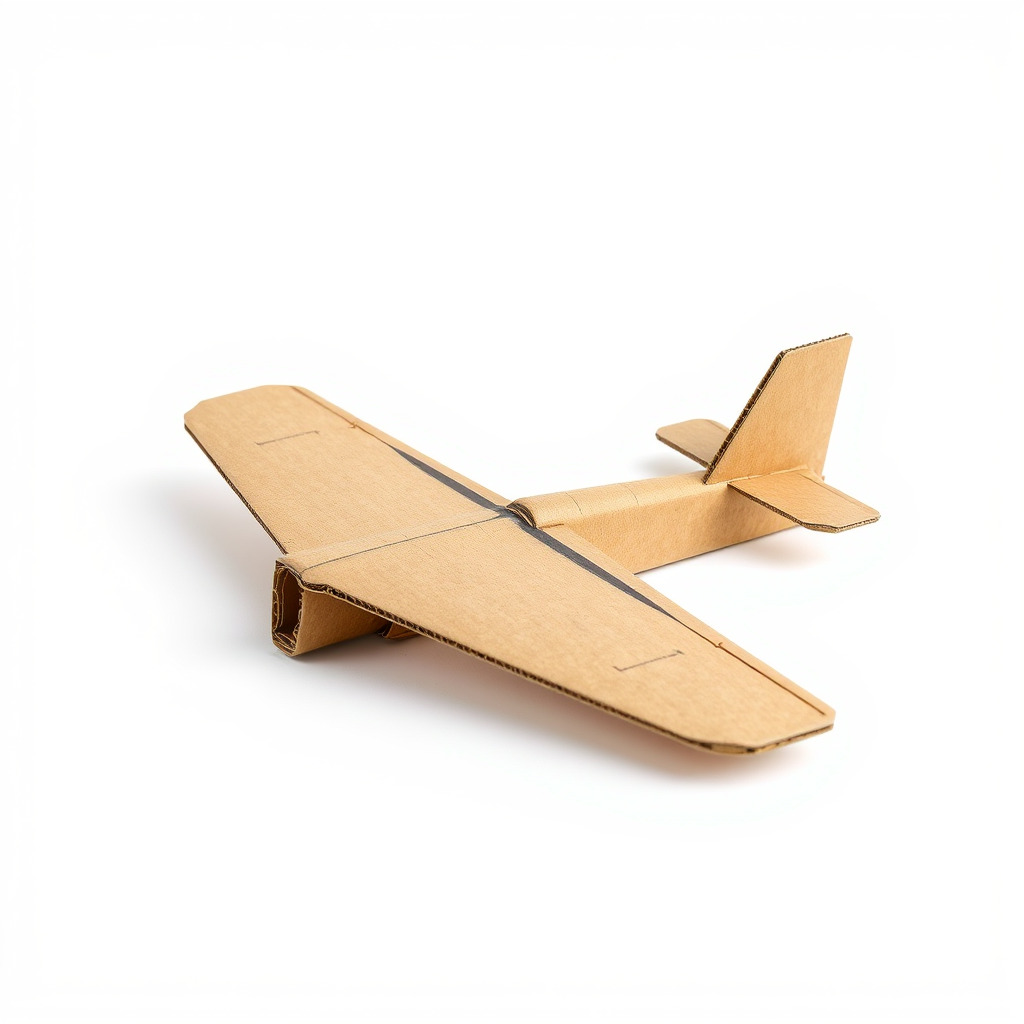 Cardboard Toy Plane Rustic Model Pack Low-poly 3D model_3